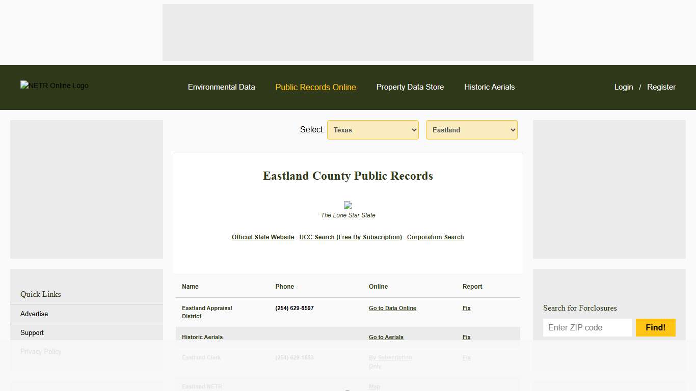 NETR Online • Eastland • Eastland Public Records, Search Eastland Records, Eastland Property Tax, Texas Property Search, Texas Assessor