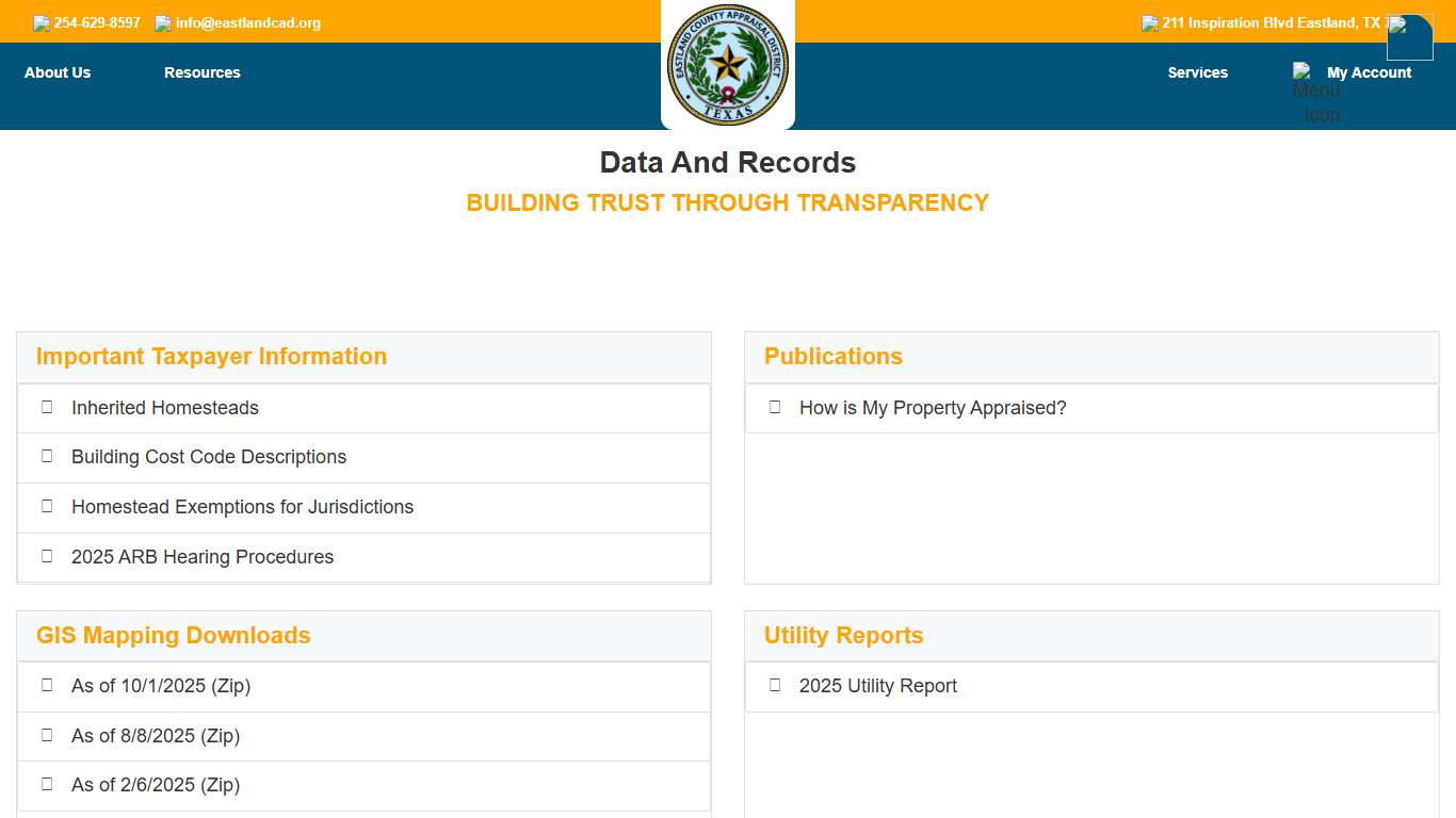 Eastland CO Appraisal District