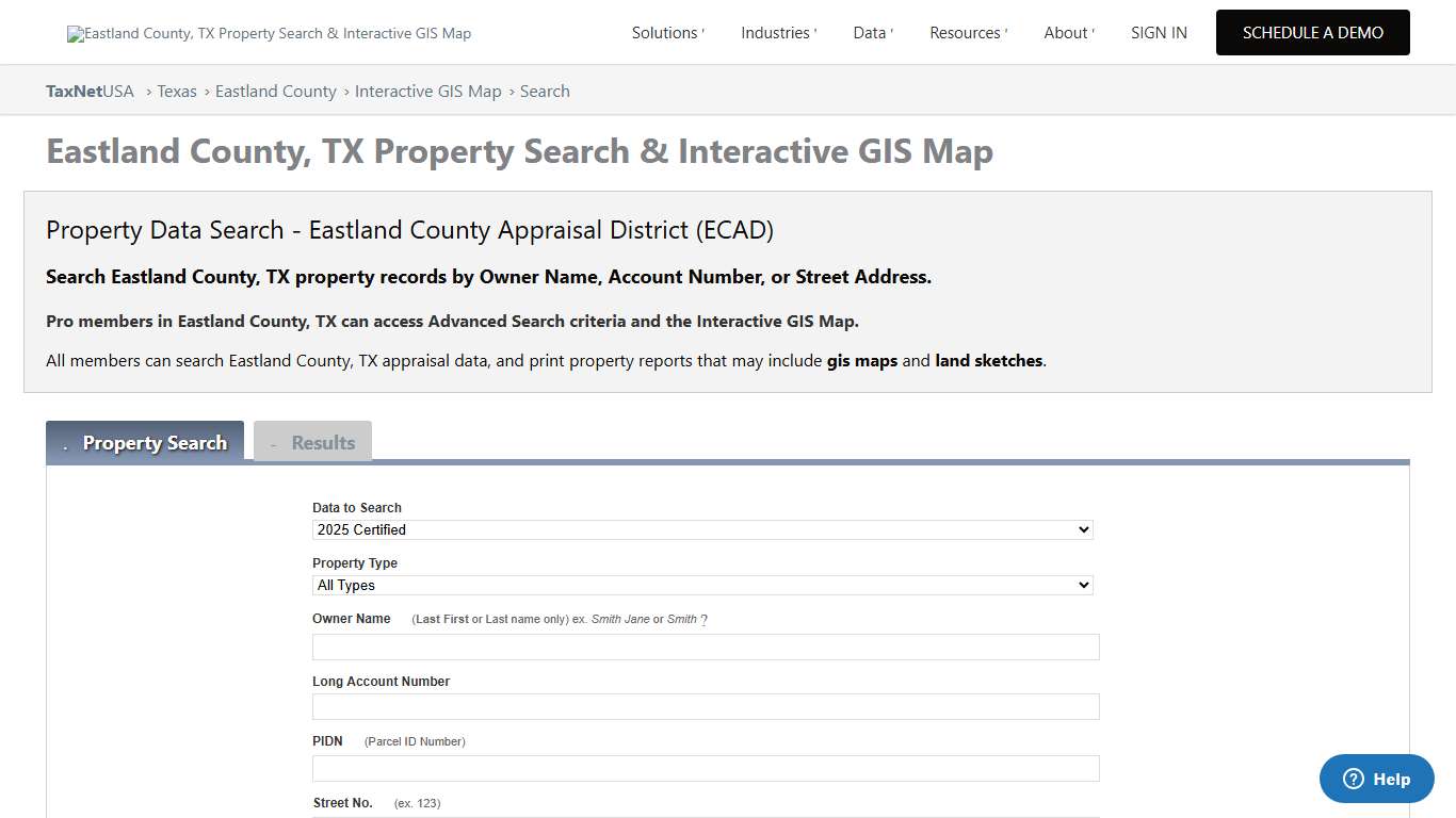 Eastland County, TX Property Search & Interactive GIS Map